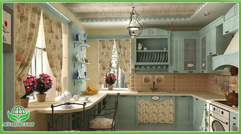 Thiết kế nhà bếp ở quê phong cách vintage